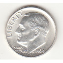 1964 - 10 Cents (Dime) Argento Dollaro Stati Uniti Roosevelt  Dime FDC